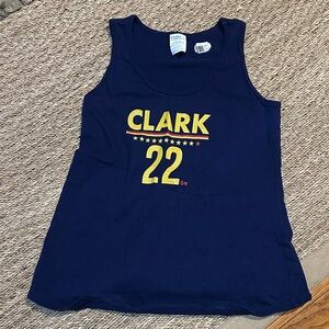 Port and Company Navy and Yellow Kids Tank Top Caitlin Clark 22